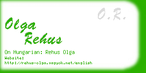 olga rehus business card